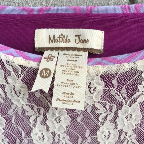 Matilda Jane Purple and Lace Top - Picture 2 of 5